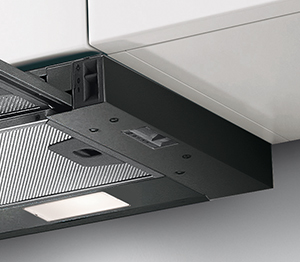 Απεικονίζεται κοντινό στον πίνακα ελέγχου του απορροφητήρα.